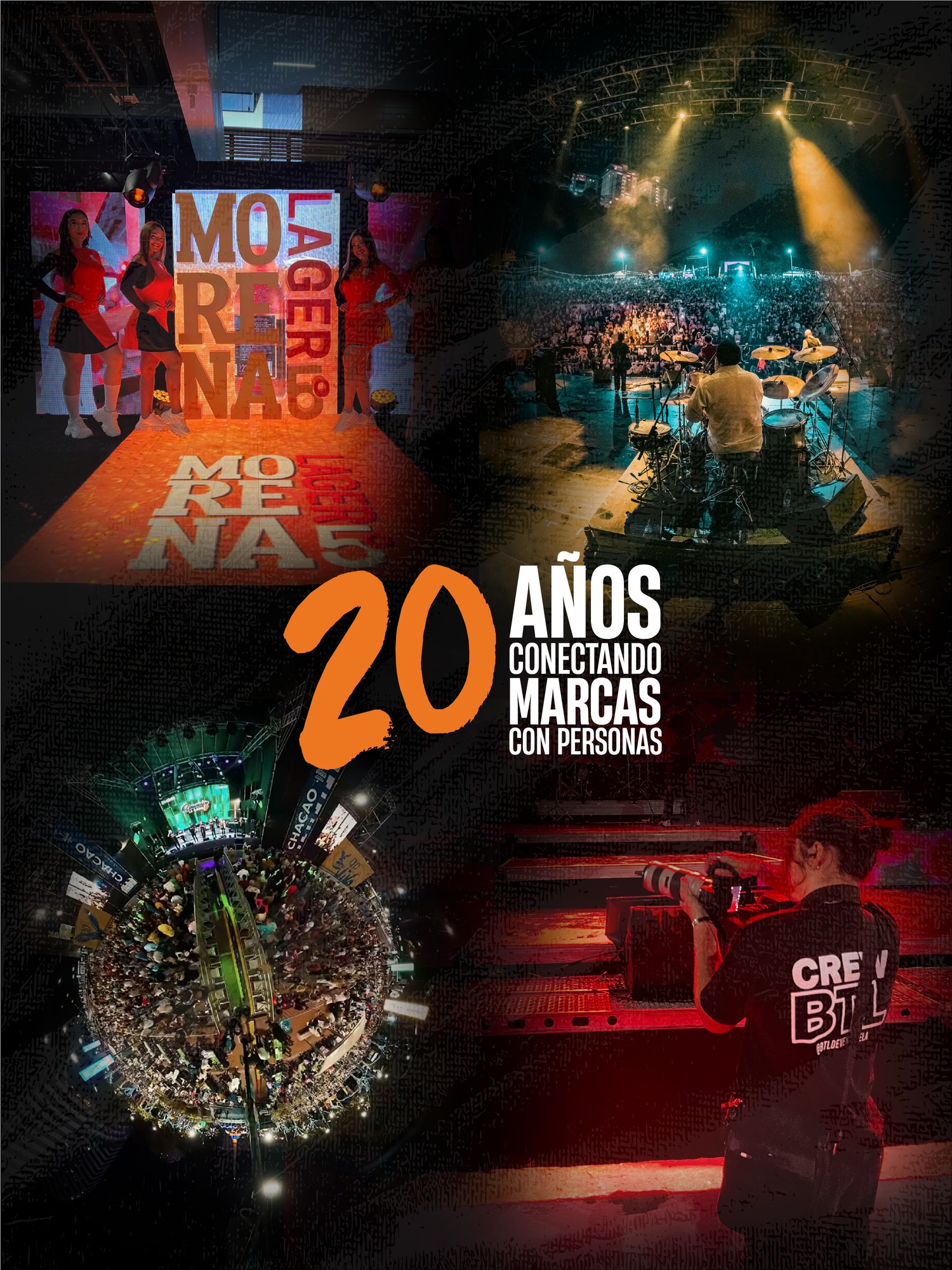 Collage conmemorativo de los 20 años de trayectoria de BTL de Venezuela.
